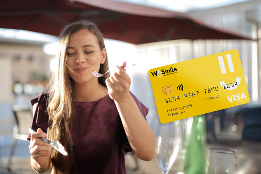Donnez le sourire à vos collaborateurs avec les titres repas WiiSmile, pour alléger leur budget restaurant, sans charges pour vous.